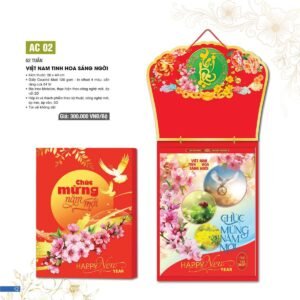 Lịch 52 Tuần 2027 AC Mẫu AC02 - Việt Nam Tinh Hoa Sáng Ngời (11  x  12 cm) Ấn Phẩm Lịch Tết Eco Thân Thiện Môi Trường in logo doanh nghiệp quà tặng Tết tại Quà Tặng EcoTech VN