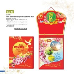 Lịch 52 Tuần 2027 AC Mẫu AC04 - Cho Cuộc Sống Hạnh Phúc Muôn Màu (15  x  16 cm) Ấn Phẩm Lịch Tết Eco Thân Thiện Môi Trường in logo doanh nghiệp quà tặng Tết tại Quà Tặng EcoTech VN