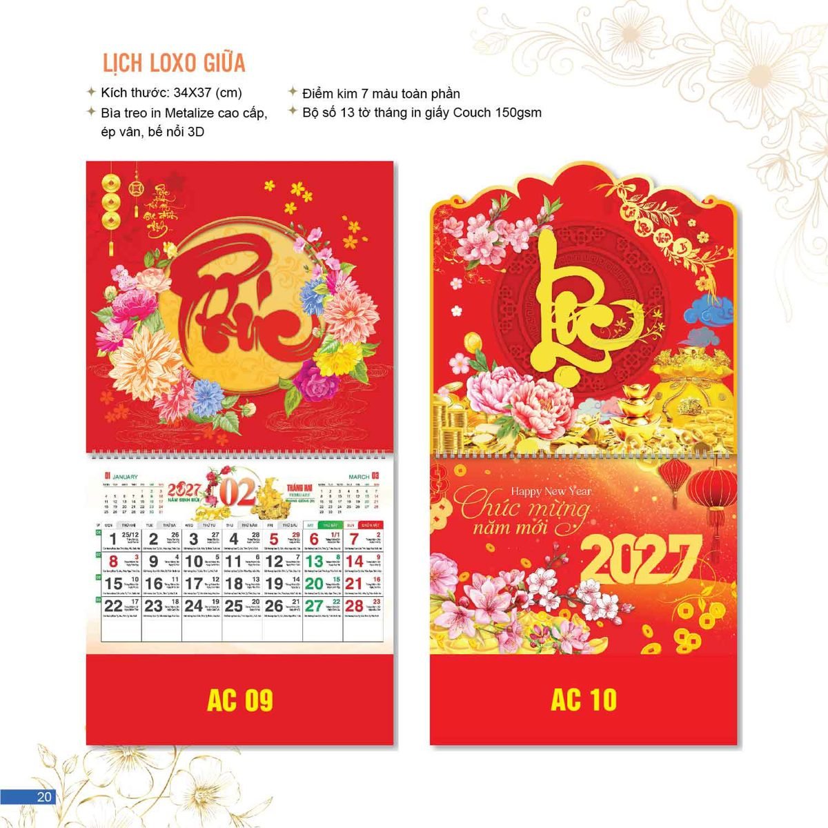 Lịch Bloc 2027 AC Mẫu AC09 (34 x 37 cm) Ấn Phẩm Lịch Tết Eco Thân Thiện Môi Trường Lịch Bloc 2027 AC Mẫu AC09 (34 x 37 cm) Ấn Phẩm Lịch Tết Eco Thân Thiện Môi Trường in logo doanh nghiệp quà tặng Tết tại Quà Tặng EcoTech VN