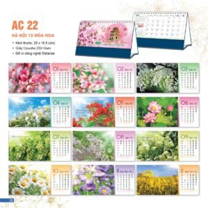 Lịch Bloc 2027 AC Mẫu AC22 - Hà Nội (25 x 16 cm) Ấn Phẩm Lịch Tết Eco Thân Thiện Môi Trường in logo doanh nghiệp quà tặng Tết tại Quà Tặng EcoTech VN