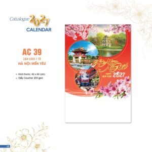 Lịch Bloc 2027 AC Mẫu AC39 (40 x 60 cm) Ấn Phẩm Lịch Tết Eco Thân Thiện Môi Trường in logo doanh nghiệp quà tặng Tết tại Quà Tặng EcoTech VN