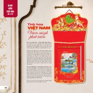 Lịch Bloc Siêu Cực Đại 2027 AH Mẫu AH01 (38 x 53 cm) Ấn Phẩm Lịch Tết Eco Thân Thiện Môi Trường in logo doanh nghiệp quà tặng Tết tại Quà Tặng EcoTech VN