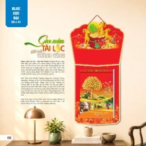 Lịch Bloc Cực Đại 2027 AH Mẫu AH03 (29 x 41cm) Ấn Phẩm Lịch Tết Eco Thân Thiện Môi Trường in logo doanh nghiệp quà tặng Tết tại Quà Tặng EcoTech VN