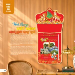 Lịch Bloc Siêu Đại 2027 AH Mẫu AH04 (25 x 35cm) Ấn Phẩm Lịch Tết Eco Thân Thiện Môi Trường in logo doanh nghiệp quà tặng Tết tại Quà Tặng EcoTech VN