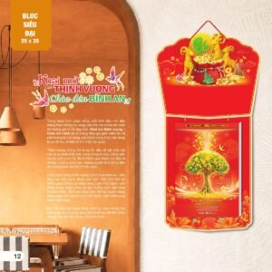 Lịch Bloc Siêu Đại 2027 AH Mẫu AH05 (25 x 35 cm) Ấn Phẩm Lịch Tết Eco Thân Thiện Môi Trường in logo doanh nghiệp quà tặng Tết tại Quà Tặng EcoTech VN