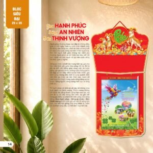 Lịch Bloc Siêu Đại 2027 AH Mẫu AH06 (25 x 35cm) Ấn Phẩm Lịch Tết Eco Thân Thiện Môi Trường in logo doanh nghiệp quà tặng Tết tại Quà Tặng EcoTech VN