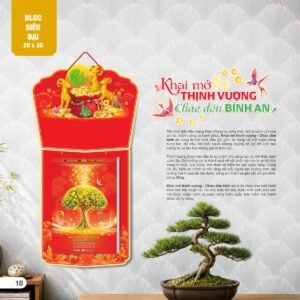 Lịch Bloc Siêu Đại 2027 AH Mẫu AH08 (20 x 30cm) Ấn Phẩm Lịch Tết Eco Thân Thiện Môi Trường in logo doanh nghiệp quà tặng Tết tại Quà Tặng EcoTech VN