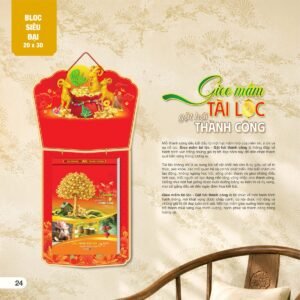 Lịch Bloc Siêu Đại 2027 AH Mẫu AH11 (20 x 30cm) Ấn Phẩm Lịch Tết Eco Thân Thiện Môi Trường in logo doanh nghiệp quà tặng Tết tại Quà Tặng EcoTech VN
