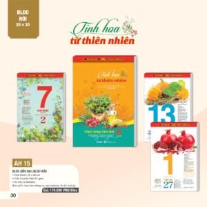 Lịch Bloc Siêu Đại 2027 AH Mẫu AH1516 (20 x 30cm) Ấn Phẩm Lịch Tết Eco Thân Thiện Môi Trường in logo doanh nghiệp quà tặng Tết tại Quà Tặng EcoTech VN