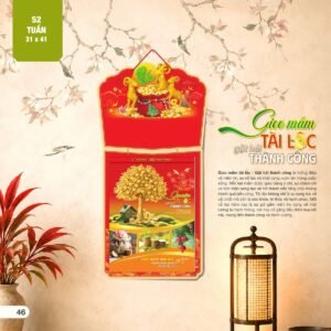 Lịch 52 Tuần 2027 AH Mẫu AH27 (31 x 41 cm) Ấn Phẩm Lịch Tết Eco Thân Thiện Môi Trường in logo doanh nghiệp quà tặng Tết tại Quà Tặng EcoTech VN