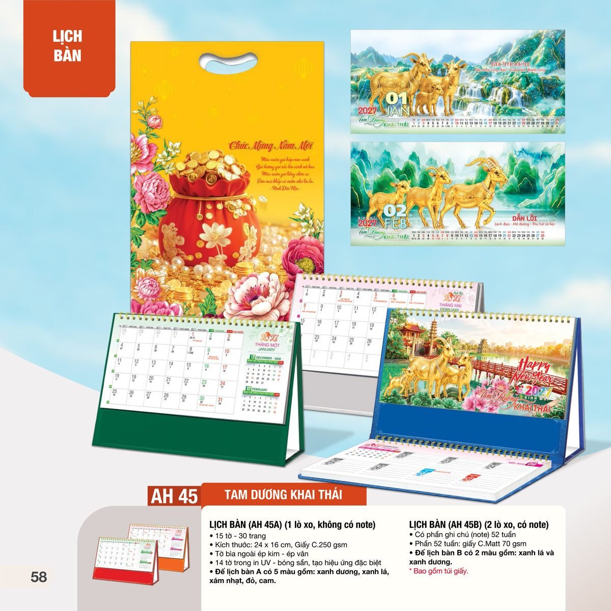 Lịch Bàn Chữ M (Có Note 52 Tuần) 2027 AH Mẫu AH45 (24 x 16cm) Ấn Phẩm Lịch Tết Eco Thân Thiện Môi Trường Lịch Bàn Chữ M (Có Note 52 Tuần) 2027 AH Mẫu AH45 (24 x 16cm) Ấn Phẩm Lịch Tết Eco Thân Thiện Môi Trường in logo doanh nghiệp quà tặng Tết tại Quà Tặng EcoTech VN
