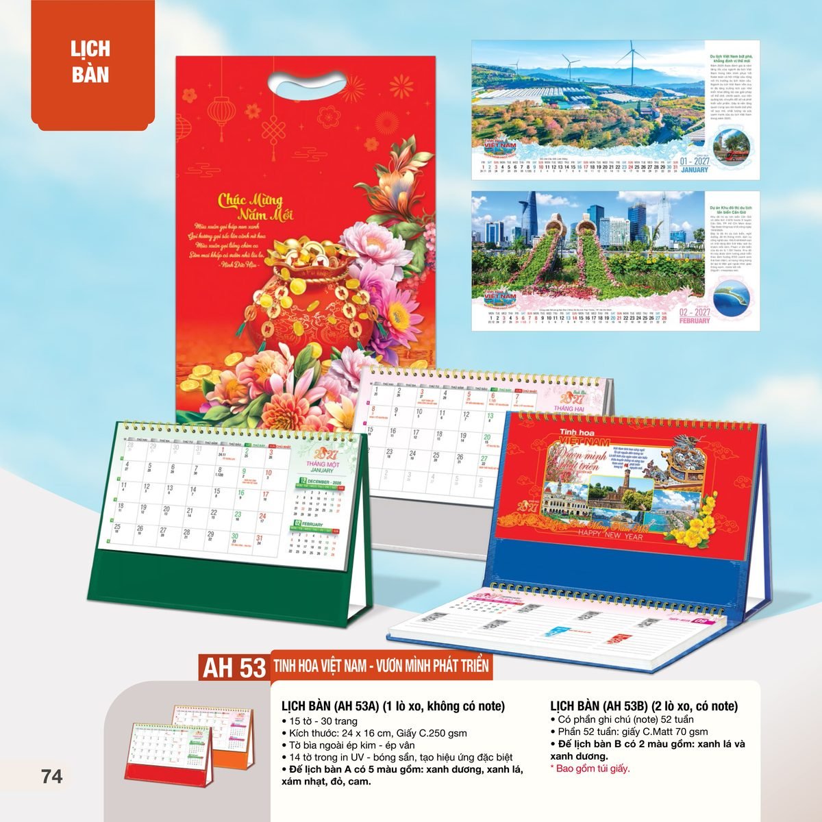 Lịch Bàn Chữ M (Có Note 52 Tuần) 2027 AH Mẫu AH53 - Tinh Hoa Việt Nam (24 x 16cm) Ấn Phẩm Lịch Tết Eco Thân Thiện Môi Trường Lịch Bàn Chữ M (Có Note 52 Tuần) 2027 AH Mẫu AH53 - Tinh Hoa Việt Nam (24 x 16cm) Ấn Phẩm Lịch Tết Eco Thân Thiện Môi Trường in logo doanh nghiệp quà tặng Tết tại Quà Tặng EcoTech VN