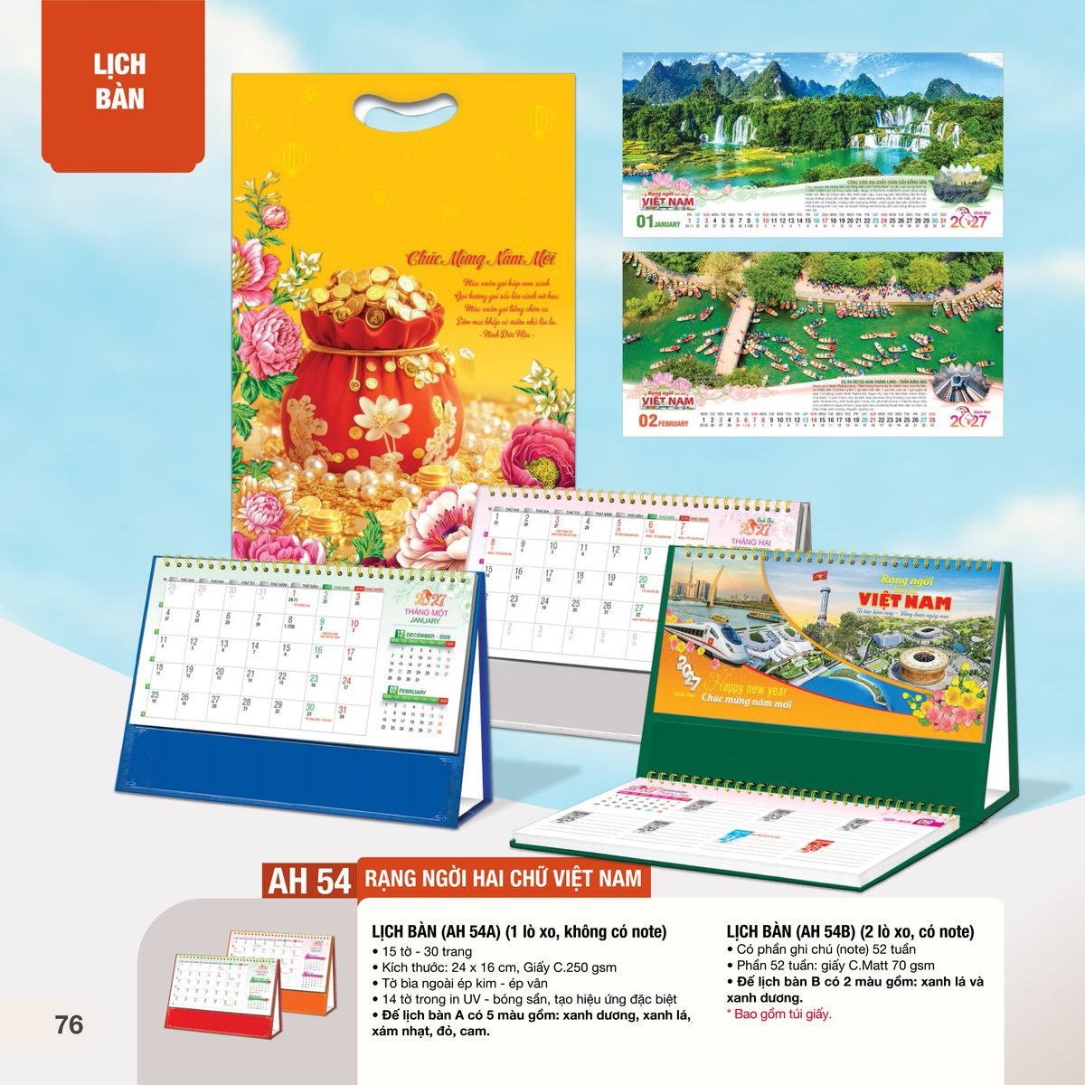 Lịch Bàn Chữ M (Có Note 52 Tuần) 2027 AH Mẫu AH54 (24 x 16cm) Ấn Phẩm Lịch Tết Eco Thân Thiện Môi Trường Lịch Bàn Chữ M (Có Note 52 Tuần) 2027 AH Mẫu AH54 (24 x 16cm) Ấn Phẩm Lịch Tết Eco Thân Thiện Môi Trường in logo doanh nghiệp quà tặng Tết tại Quà Tặng EcoTech VN