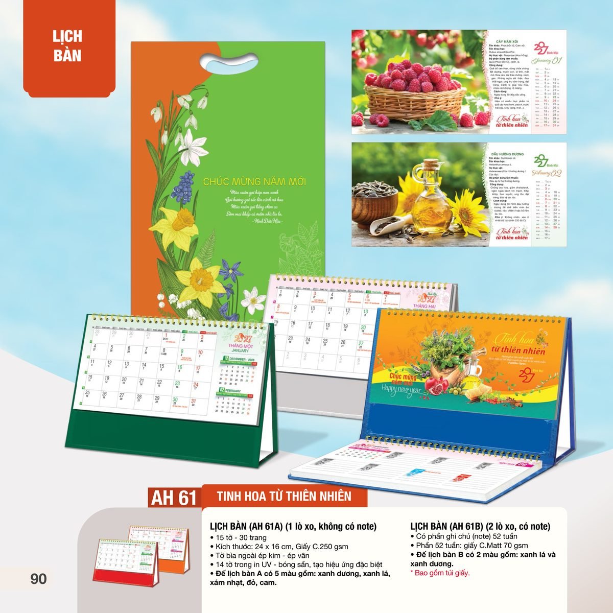 Lịch Bàn Chữ M (Có Note 52 Tuần) 2027 AH Mẫu AH61 (24 x 16cm) Ấn Phẩm Lịch Tết Eco Thân Thiện Môi Trường Lịch Bàn Chữ M (Có Note 52 Tuần) 2027 AH Mẫu AH61 (24 x 16cm) Ấn Phẩm Lịch Tết Eco Thân Thiện Môi Trường in logo doanh nghiệp quà tặng Tết tại Quà Tặng EcoTech VN