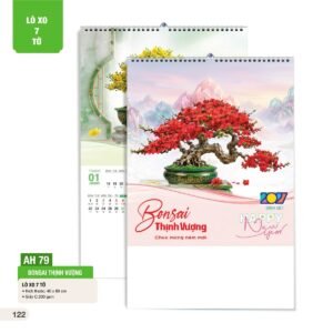 Lịch Treo Tường Lò Xo 7 Tờ 2027 AH Mẫu AH79 (40 x 60cm) Ấn Phẩm Lịch Tết Eco Thân Thiện Môi Trường in logo doanh nghiệp quà tặng Tết tại Quà Tặng EcoTech VN