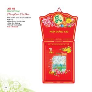 Lịch Bloc 2027 AK Mẫu AK02 (29 x 41 cm) Ấn Phẩm Lịch Tết Eco Thân Thiện Môi Trường in logo doanh nghiệp quà tặng Tết tại Quà Tặng EcoTech VN