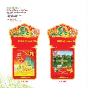 Lịch Bloc Siêu Đại 2027 AK Mẫu AK05 (20 x 30 cm) Ấn Phẩm Lịch Tết Eco Thân Thiện Môi Trường in logo doanh nghiệp quà tặng Tết tại Quà Tặng EcoTech VN