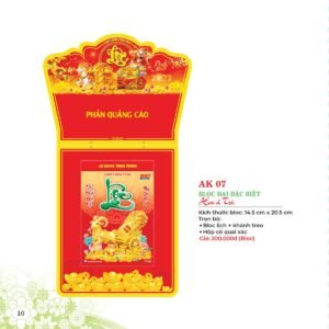 Lịch Bloc Đại Đặc Biệt 2027 AK Mẫu AK07 (29 x 41 cm) Ấn Phẩm Lịch Tết Eco Thân Thiện Môi Trường in logo doanh nghiệp quà tặng Tết tại Quà Tặng EcoTech VN