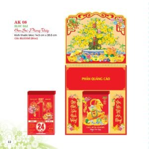 Lịch Bloc 2027 AK Mẫu AK08 (29 x 41 cm) Ấn Phẩm Lịch Tết Eco Thân Thiện Môi Trường in logo doanh nghiệp quà tặng Tết tại Quà Tặng EcoTech VN