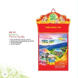 Lịch 52 Tuần 2027 AK Mẫu AK10 (28  x  202 cm) Ấn Phẩm Lịch Tết Eco Thân Thiện Môi Trường in logo doanh nghiệp quà tặng Tết tại Quà Tặng EcoTech VN