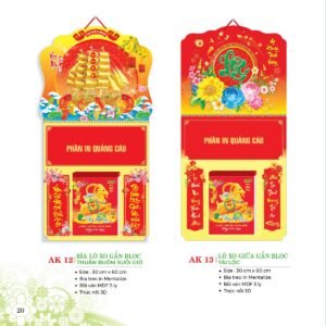 Lịch Treo Tường Lò Xo 2027 AK Mẫu AK14 (40 x 60 cm) Ấn Phẩm Lịch Tết Eco Thân Thiện Môi Trường in logo doanh nghiệp quà tặng Tết tại Quà Tặng EcoTech VN