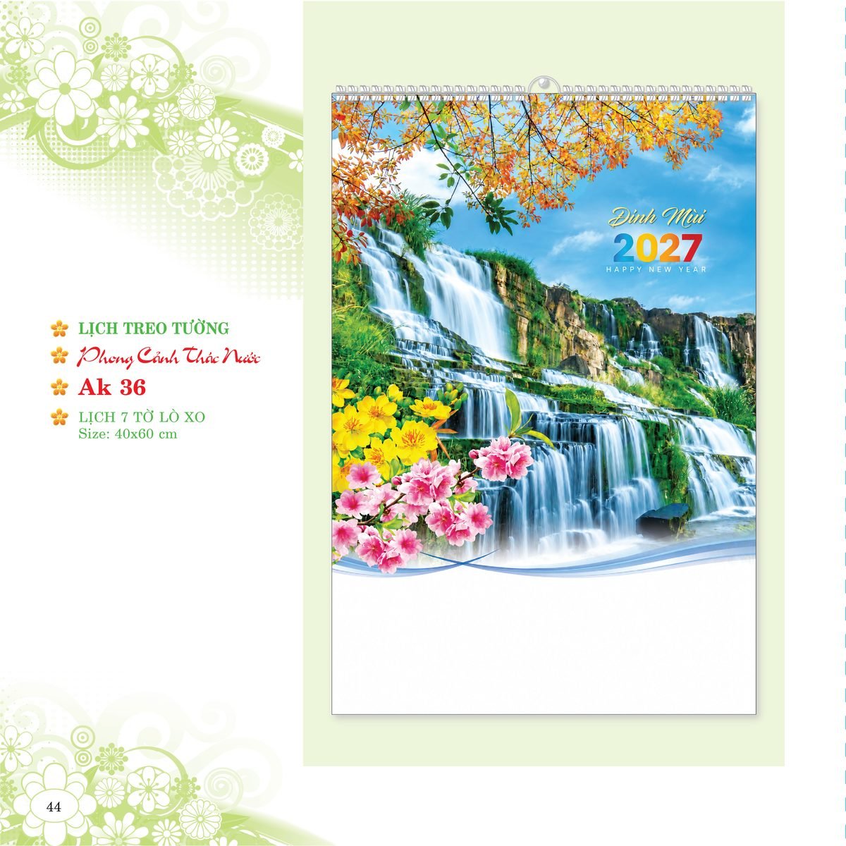 Lịch Treo Tường Lò Xo 2027 AK Mẫu AK36 (40 x 60cm) Ấn Phẩm Lịch Tết Eco Thân Thiện Môi Trường Lịch Treo Tường Lò Xo 2027 AK Mẫu AK36 (40 x 60cm) Ấn Phẩm Lịch Tết Eco Thân Thiện Môi Trường in logo doanh nghiệp quà tặng Tết tại Quà Tặng EcoTech VN