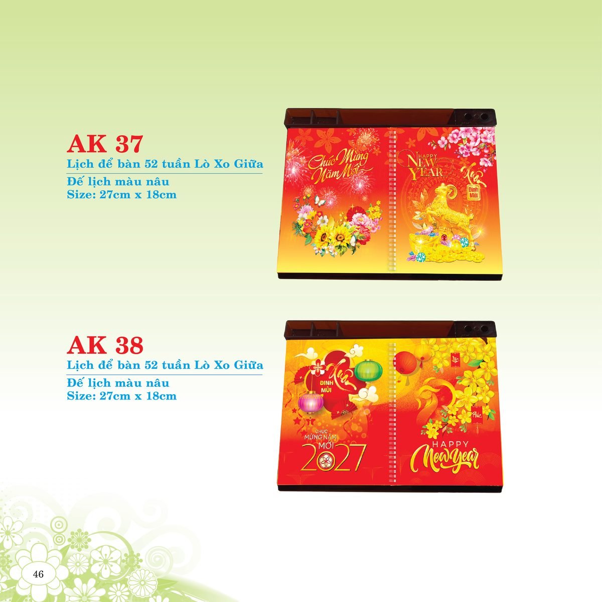 Lịch Để Bàn 2027 AK Mẫu AK37 (16 x 24 cm) Ấn Phẩm Lịch Tết Eco Thân Thiện Môi Trường Lịch Để Bàn 2027 AK Mẫu AK37 (16 x 24 cm) Ấn Phẩm Lịch Tết Eco Thân Thiện Môi Trường in logo doanh nghiệp quà tặng Tết tại Quà Tặng EcoTech VN
