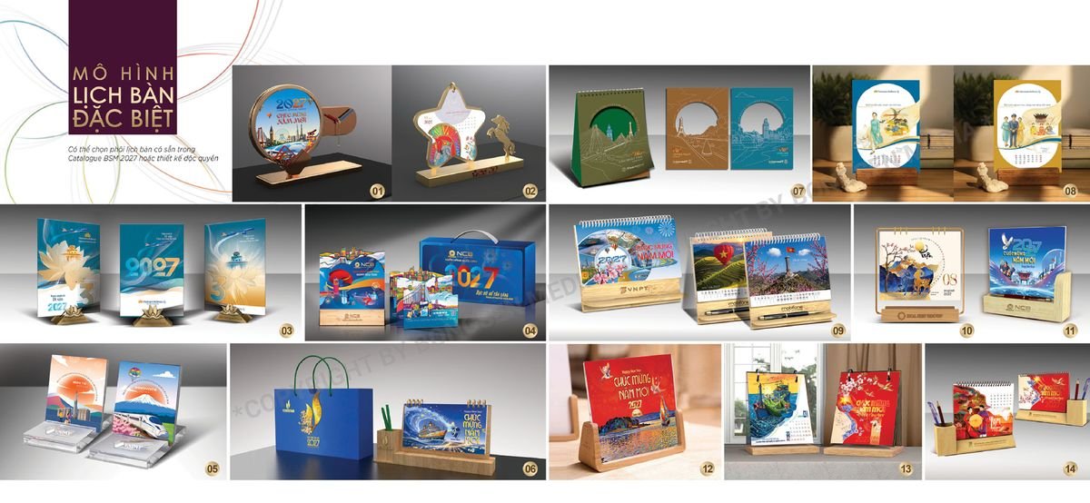 Lịch Bloc Siêu Cực Đại 2027 BS07 Ấn Phẩm Lịch Tết Eco Thân Thiện Môi Trường