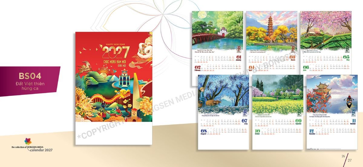 Lịch Bloc Siêu Cực Đại 2027 BS14 Ấn Phẩm Lịch Tết Eco Thân Thiện Môi Trường Lịch Bloc Siêu Cực Đại 2027 BS14 Ấn Phẩm Lịch Tết Eco Thân Thiện Môi Trường