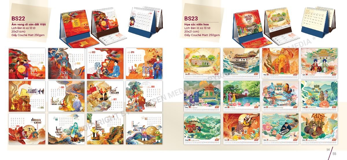 Lịch Để Bàn Nghệ Thuật 2027 BS28 Ấn Phẩm Lịch Tết Eco Thân Thiện Môi Trường Lịch Để Bàn Nghệ Thuật 2027 BS28 Ấn Phẩm Lịch Tết Eco Thân Thiện Môi Trường