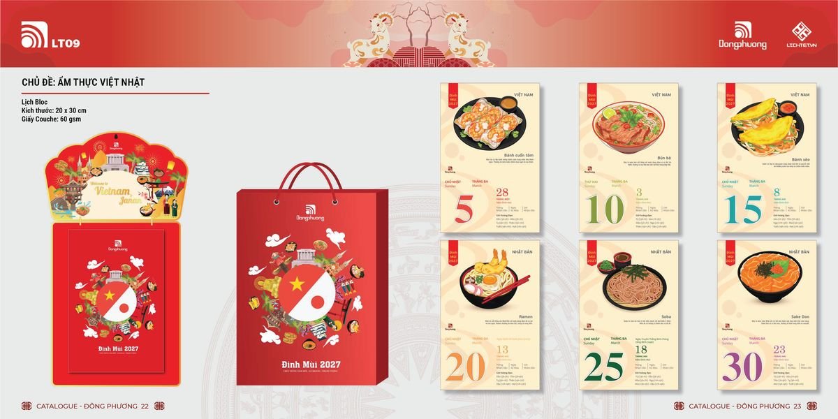 Lịch Bloc ĐP 2027 DP10 Ấn Phẩm Lịch Tết Eco Thân Thiện Môi Trường