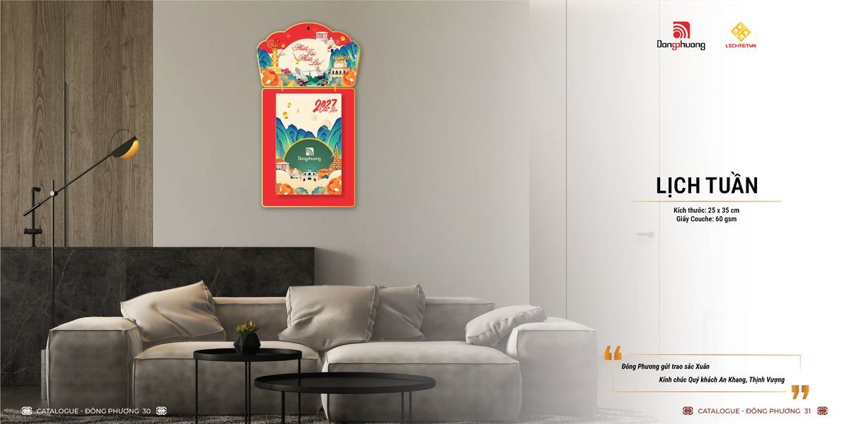 Lịch Bloc ĐP 2027 DP14 Ấn Phẩm Lịch Tết Eco Thân Thiện Môi Trường