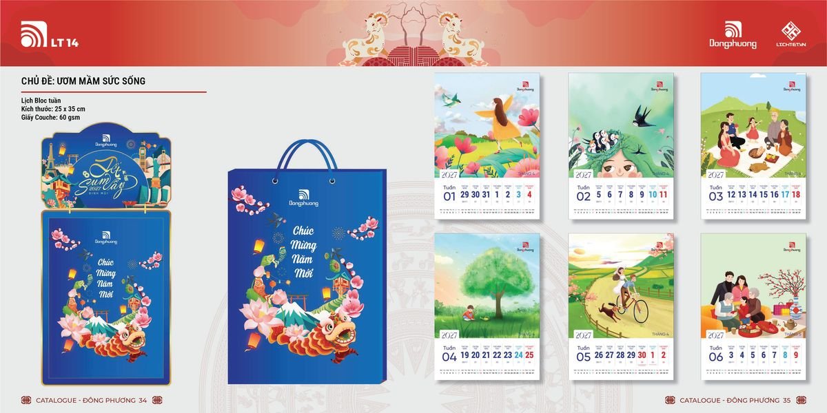 Lịch Bloc ĐP 2027 DP16 Ấn Phẩm Lịch Tết Eco Thân Thiện Môi Trường Lịch Bloc ĐP 2027 DP16 Ấn Phẩm Lịch Tết Eco Thân Thiện Môi Trường
