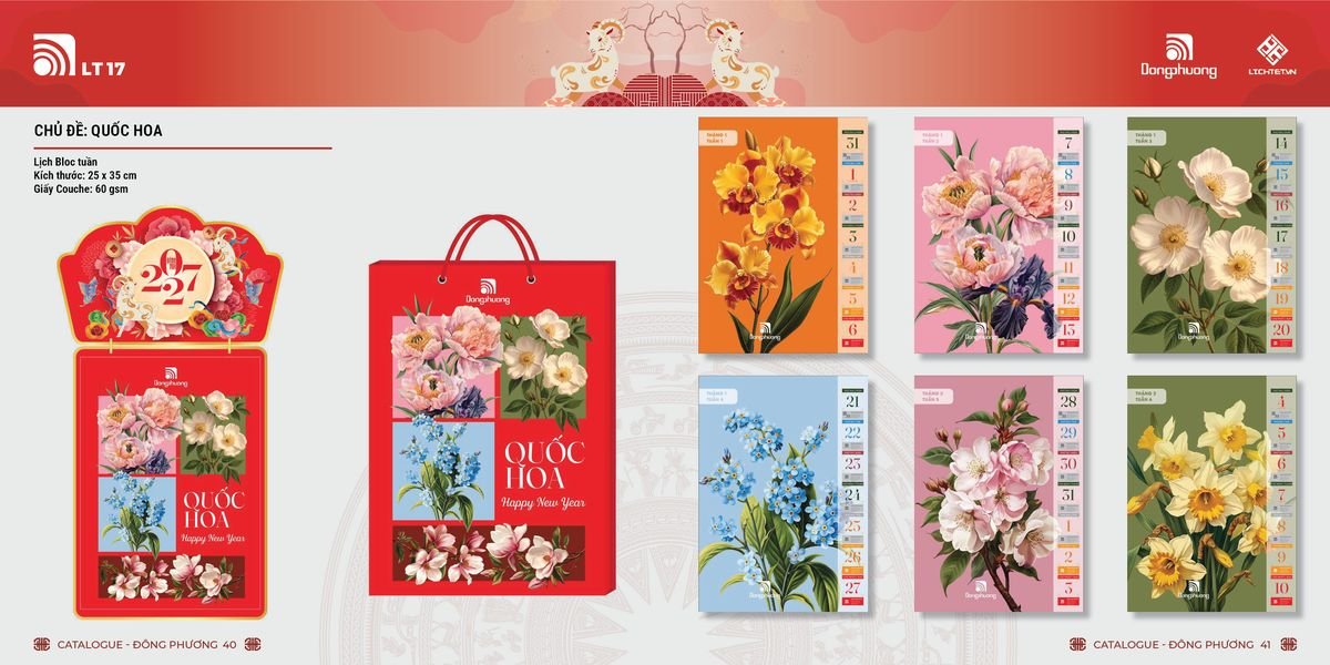 Lịch Bloc ĐP 2027 DP19 Ấn Phẩm Lịch Tết Eco Thân Thiện Môi Trường