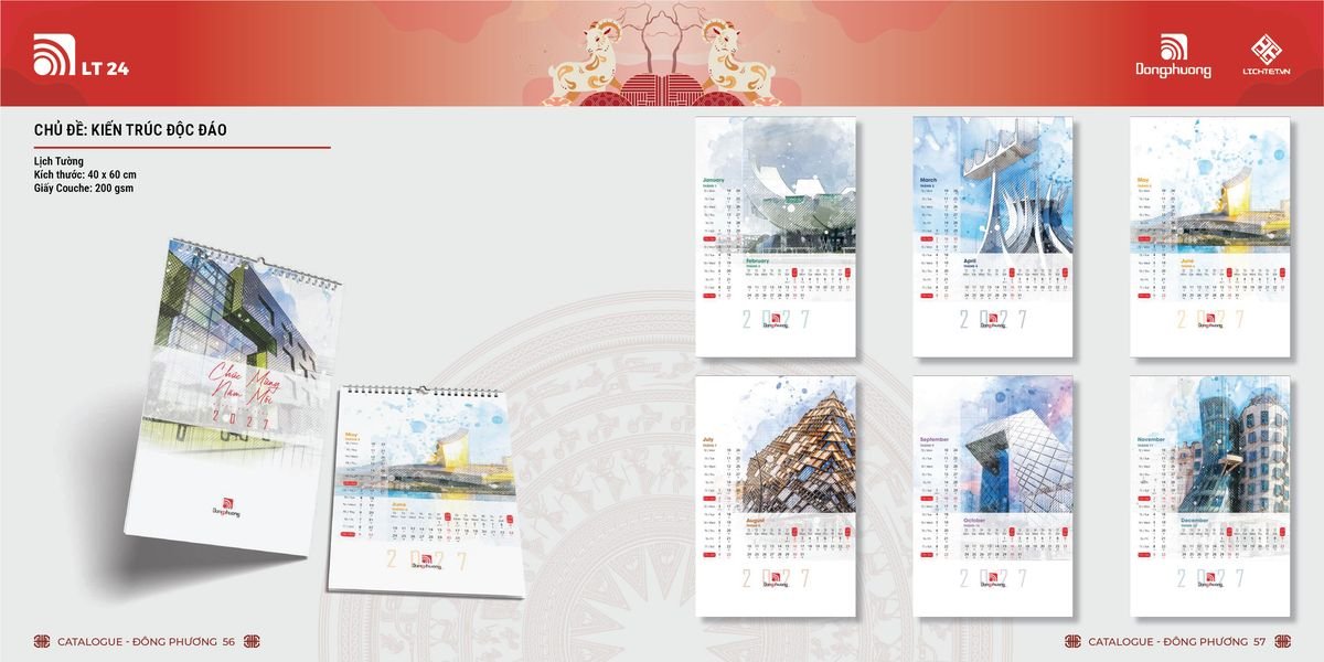 Lịch Bloc ĐP 2027 DP27 Ấn Phẩm Lịch Tết Eco Thân Thiện Môi Trường