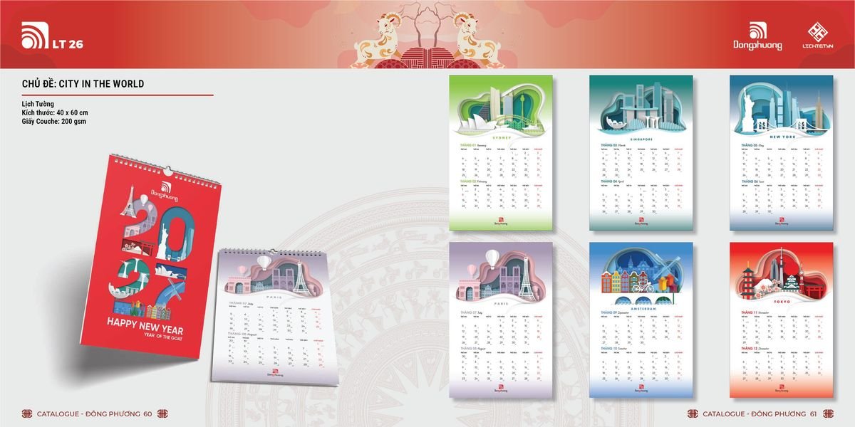 Lịch Bloc ĐP 2027 DP29 Ấn Phẩm Lịch Tết Eco Thân Thiện Môi Trường