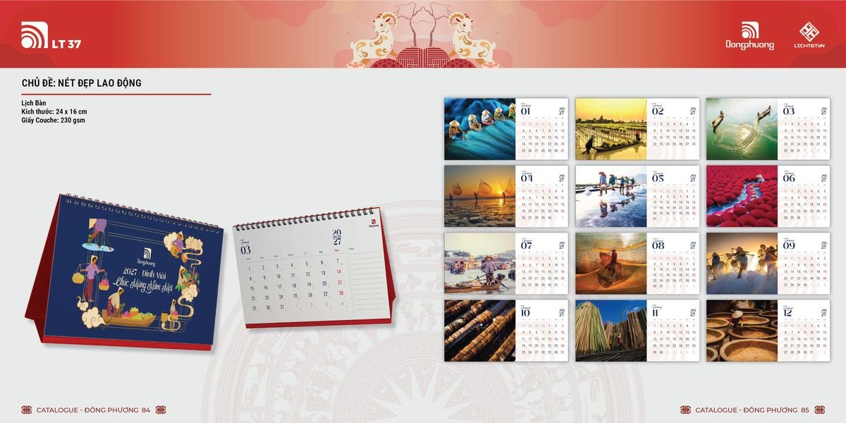 Lịch Bloc ĐP 2027 DP41 Ấn Phẩm Lịch Tết Eco Thân Thiện Môi Trường