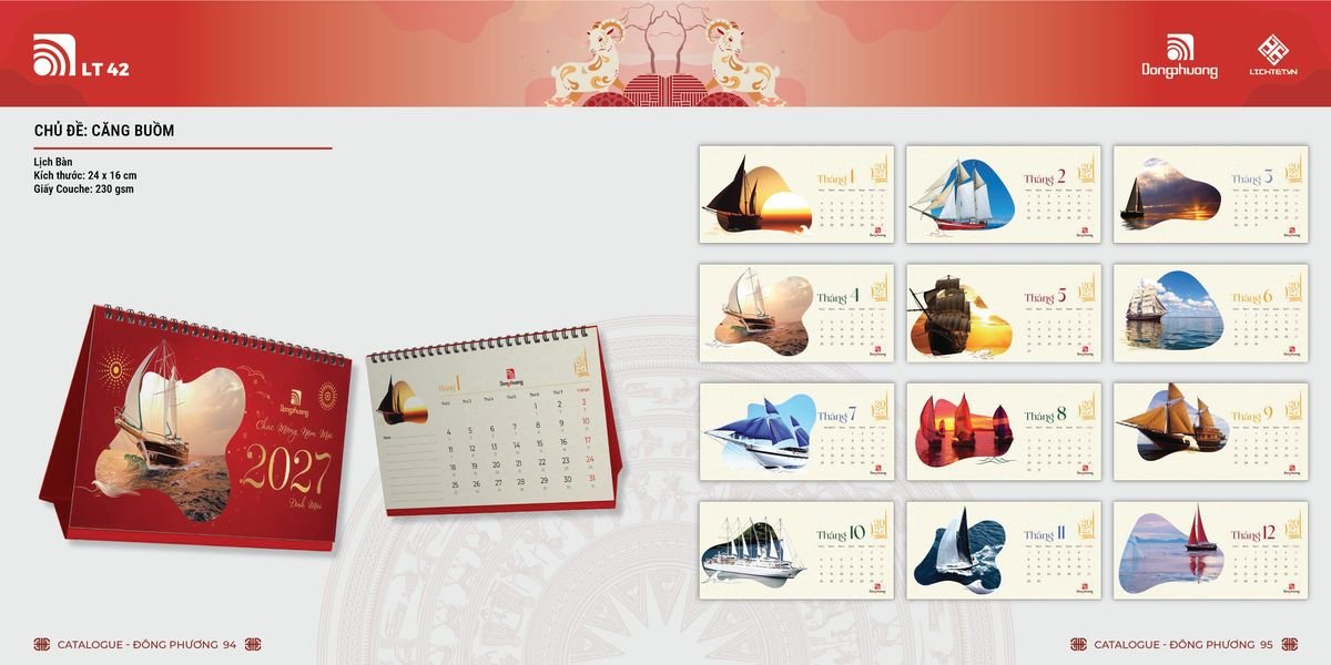 Lịch Bloc ĐP 2027 DP46 Ấn Phẩm Lịch Tết Eco Thân Thiện Môi Trường