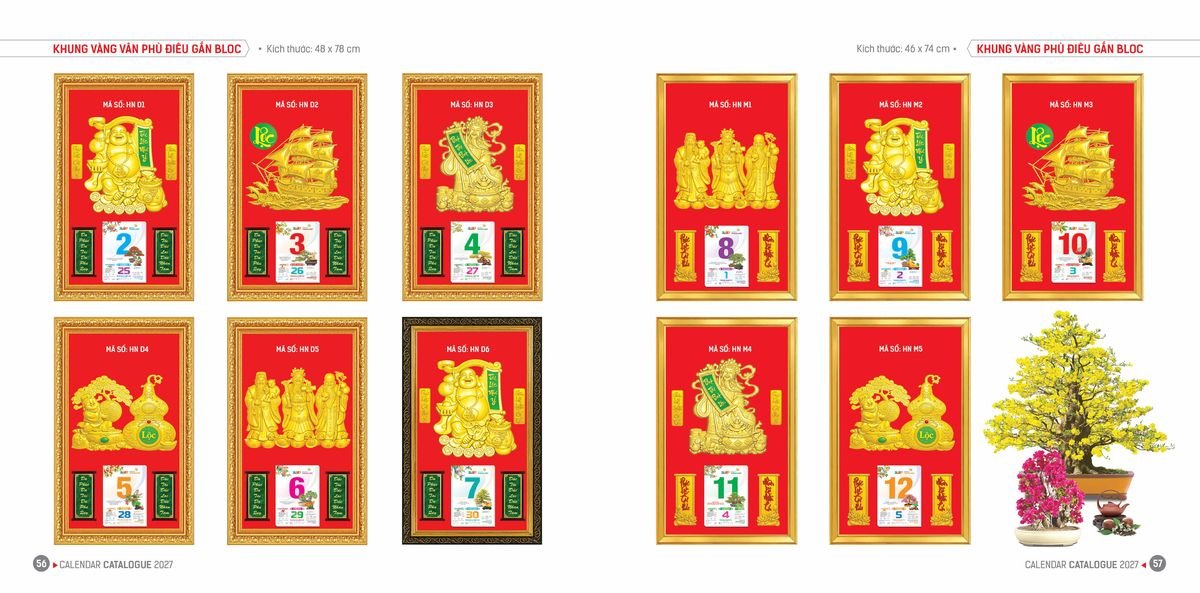 Lịch Bloc Hoa Niên 2027 ĐP DPHN27 Ấn Phẩm Lịch Tết Eco Thân Thiện Môi Trường