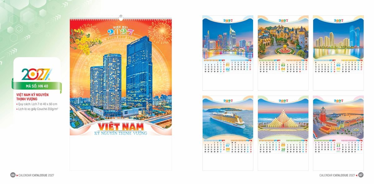 Lịch Bloc Hoa Niên 2027 ĐP DPHN32 Ấn Phẩm Lịch Tết Eco Thân Thiện Môi Trường