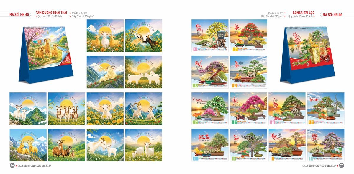 Lịch Bloc Hoa Niên 2027 ĐP DPHN37 Ấn Phẩm Lịch Tết Eco Thân Thiện Môi Trường