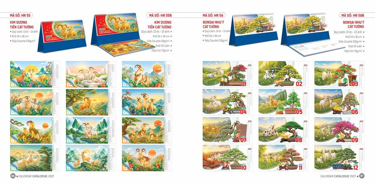Lịch Bloc Hoa Niên 2027 ĐP DPHN42 Ấn Phẩm Lịch Tết Eco Thân Thiện Môi Trường