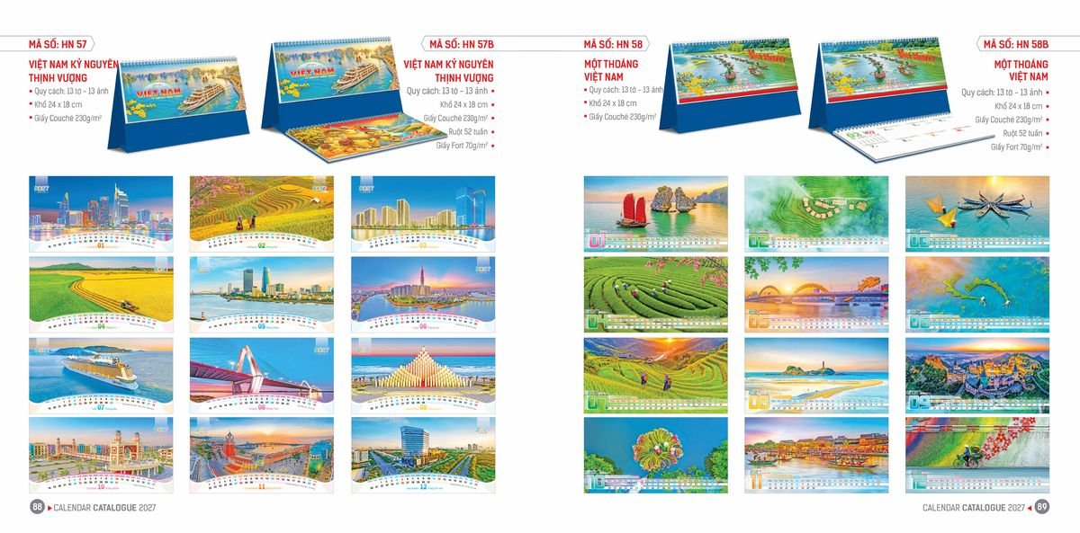 Lịch Bloc Hoa Niên 2027 ĐP DPHN43 Ấn Phẩm Lịch Tết Eco Thân Thiện Môi Trường