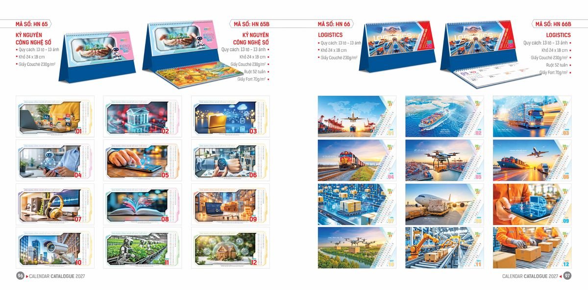 Lịch Bloc Hoa Niên 2027 ĐP DPHN47 Ấn Phẩm Lịch Tết Eco Thân Thiện Môi Trường