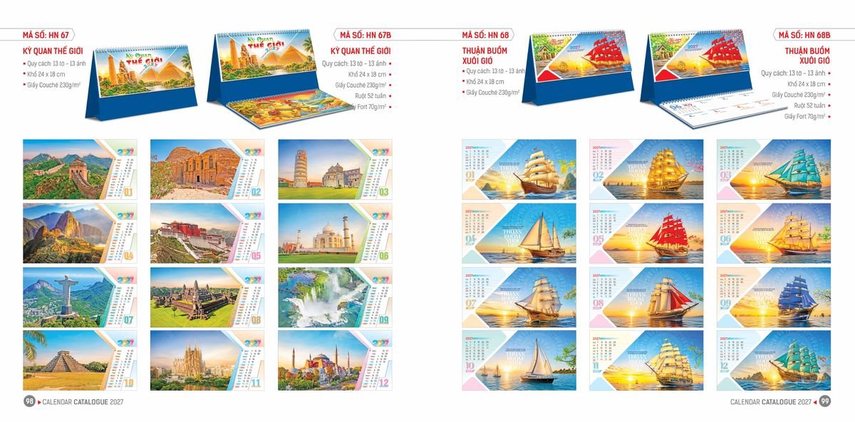 Lịch Bloc Hoa Niên 2027 ĐP DPHN48 Ấn Phẩm Lịch Tết Eco Thân Thiện Môi Trường