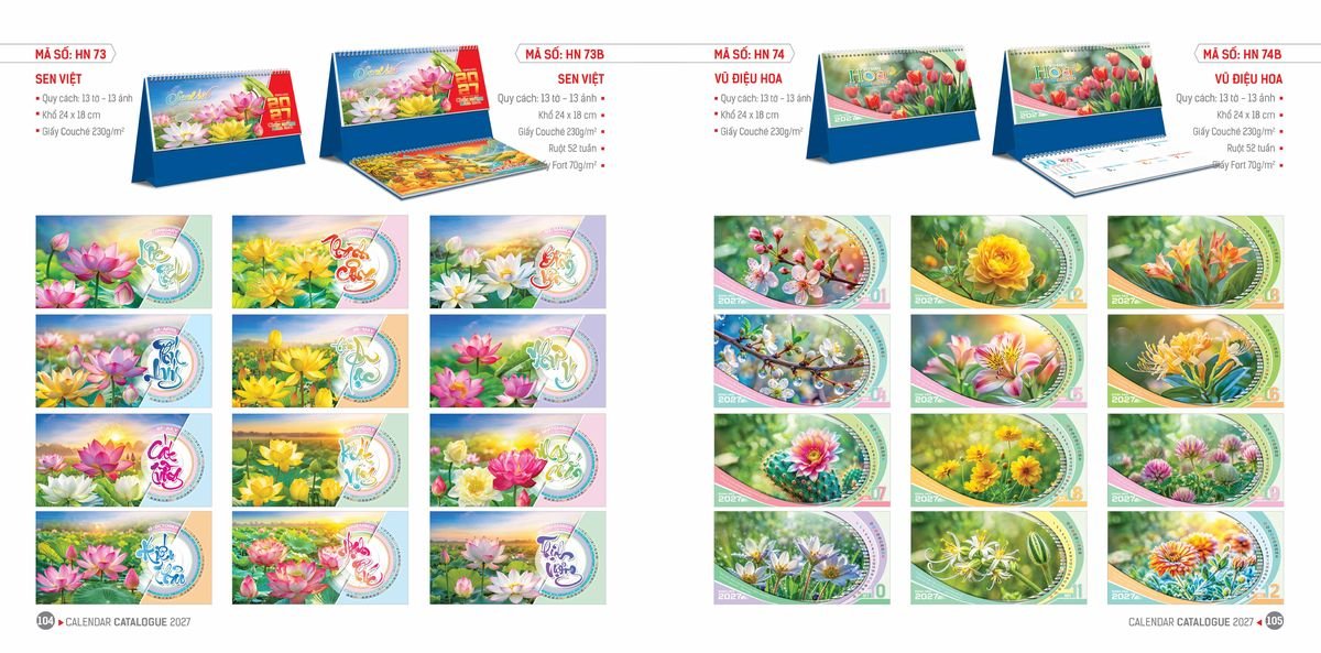 Lịch Bloc Hoa Niên 2027 ĐP DPHN51 Ấn Phẩm Lịch Tết Eco Thân Thiện Môi Trường Lịch Bloc Hoa Niên 2027 ĐP DPHN51 Ấn Phẩm Lịch Tết Eco Thân Thiện Môi Trường