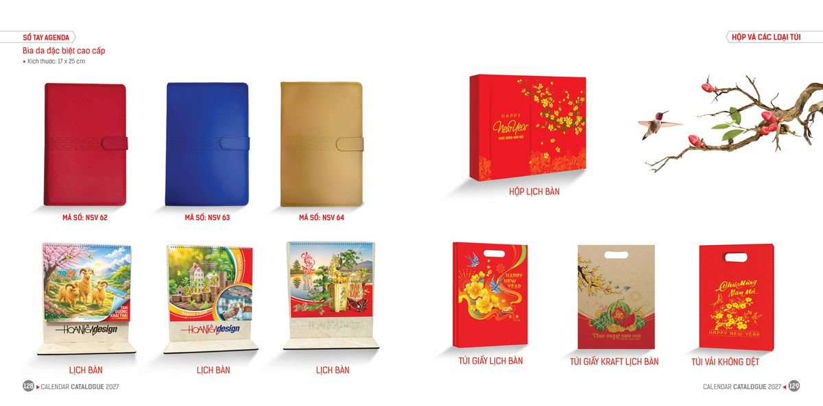 Lịch Bloc Hoa Niên 2027 ĐP DPHN63 Ấn Phẩm Lịch Tết Eco Thân Thiện Môi Trường