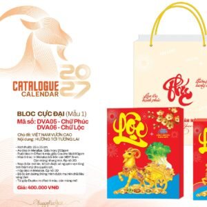 Lịch Bloc Cực Đại 2027 DVA Mẫu DVA05 (25 x 35cm) Ấn Phẩm Lịch Tết Eco Thân Thiện Môi Trường in logo doanh nghiệp quà tặng Tết tại Quà Tặng EcoTech VN