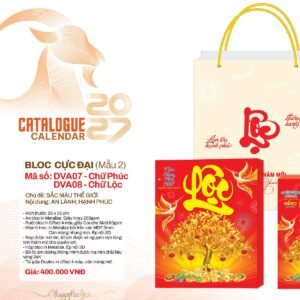 Lịch Bloc Cực Đại 2027 DVA Mẫu DVA08 (25 x 35cm) Ấn Phẩm Lịch Tết Eco Thân Thiện Môi Trường in logo doanh nghiệp quà tặng Tết tại Quà Tặng EcoTech VN