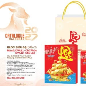 Lịch Bloc Siêu Đại 2027 DVA Mẫu DVA11 (20 x 30cm) Ấn Phẩm Lịch Tết Eco Thân Thiện Môi Trường in logo doanh nghiệp quà tặng Tết tại Quà Tặng EcoTech VN